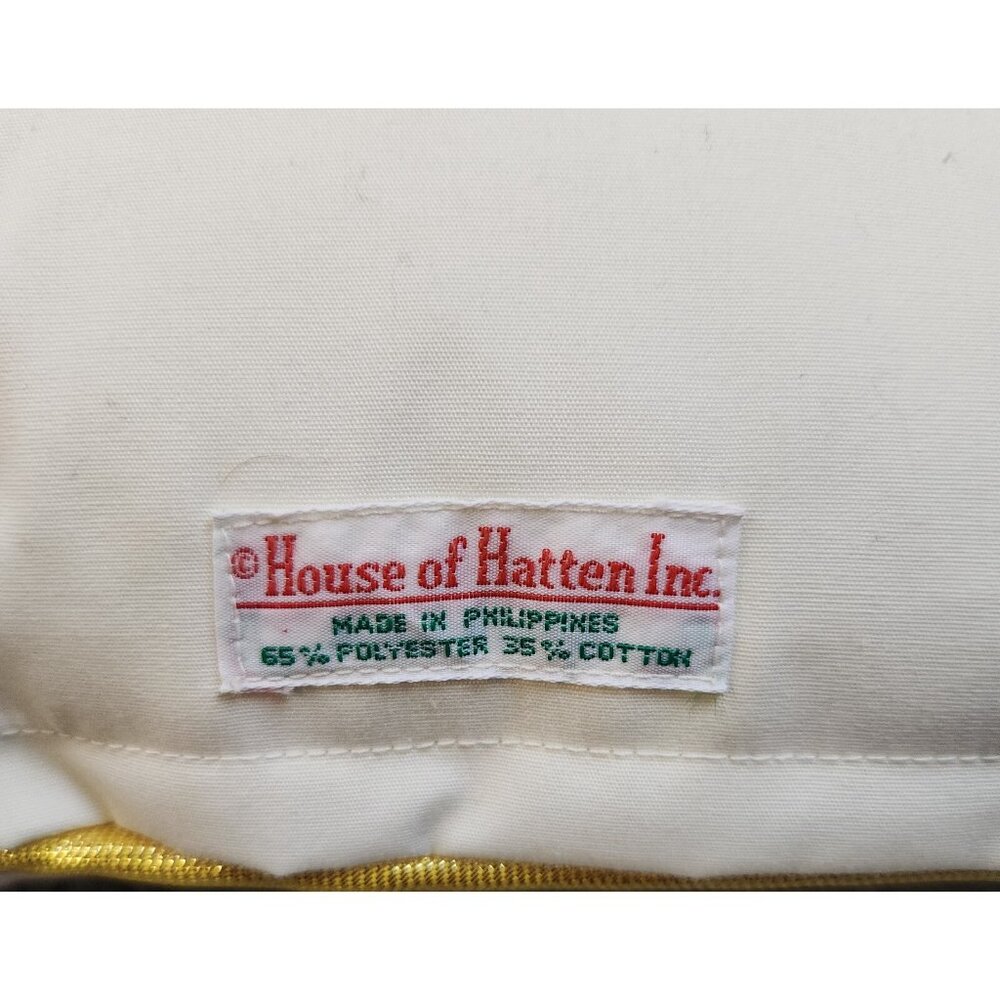 House of Hatten Angel Embroidered Angels Applique Vintage Pillow 9" Christmas - Picture 4 of 8